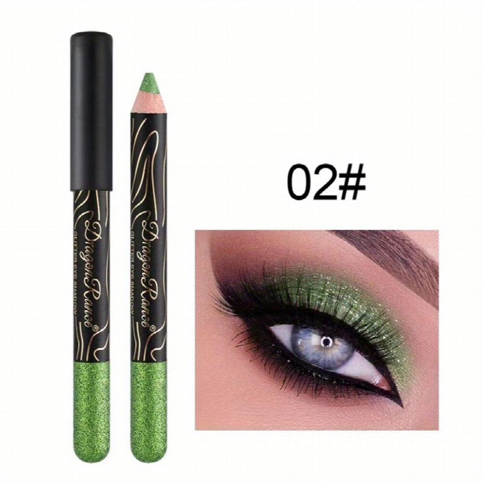Multicoloured 12 Colors Pearly Highlighter Pen Glitter Eyeshadow Eyeliner Pen Waterproof Colored Sticks Long Lasting Eyeshadow Makeup Pen