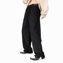 Men Trousers Bottoms Men Pants Solid Retro Straight Trousers All Match