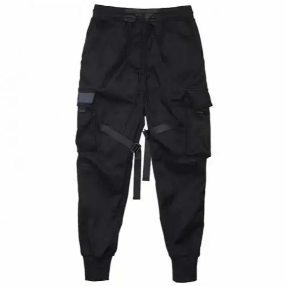 Spring Autumn Mens Pants Trousers Solid Pockets Slim Ankle Tied Mid Rise Pockets Cargo Pants-image-OPC-PCQQXFX-NEW