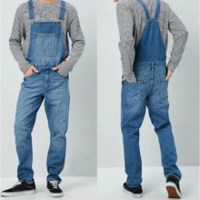 Mens Suspender Jeans Youth Cargo Jeans