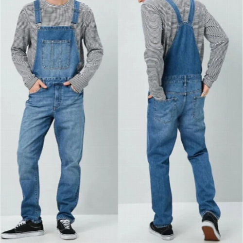 Mens Suspender Jeans Youth Cargo Jeans