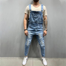 Mens Suspender Jeans Tooling Casual Dungarees