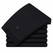 Mens Summer Thin Casual Suit Pants Autumn Thick Cotton Classic Business Stretch Trousers Male Clothes