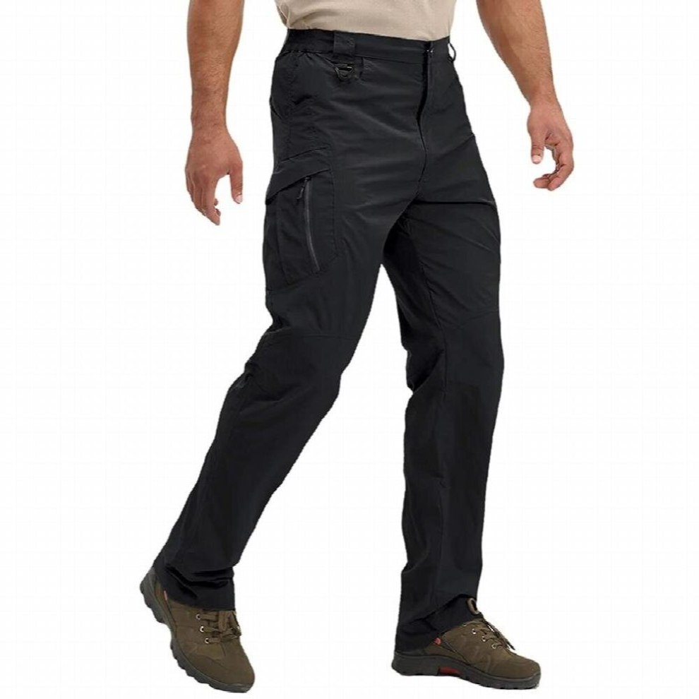 Summer Mens Tactical Cargo Pants Lightweight Quick Dry Ripstop Work Trousers With Pockets 885671348176