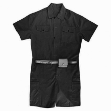 Men Romper With Bag Solid Pockets Overalls Breathable Vintage PocketCargo Jumpsuit Breathable Men Romper For Summer