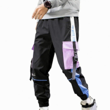 Overalls Stylish Lace-up Ankle Tied Sweatpants Spring Autumn Men Cargo Pants Mid Waist for Daily Wear
