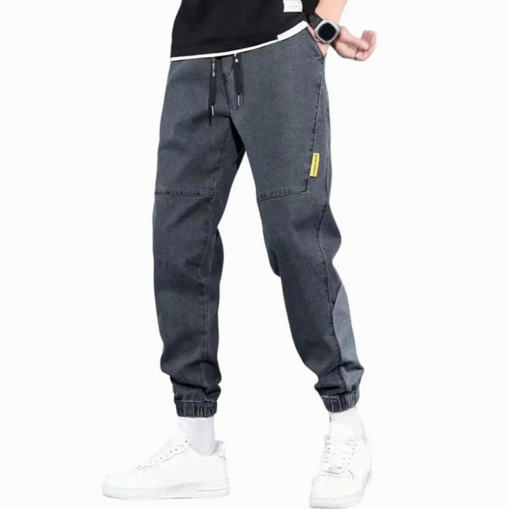 Breathable Slimming Mid Rise Trousers Bottoms Men Pants Drawstring For Working 885671349784
