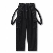 Jeans Men Straps Overalls Style Loose All-match S-3XL Male Denim Harajuku Pockets Vintage Ankle-length Large Size