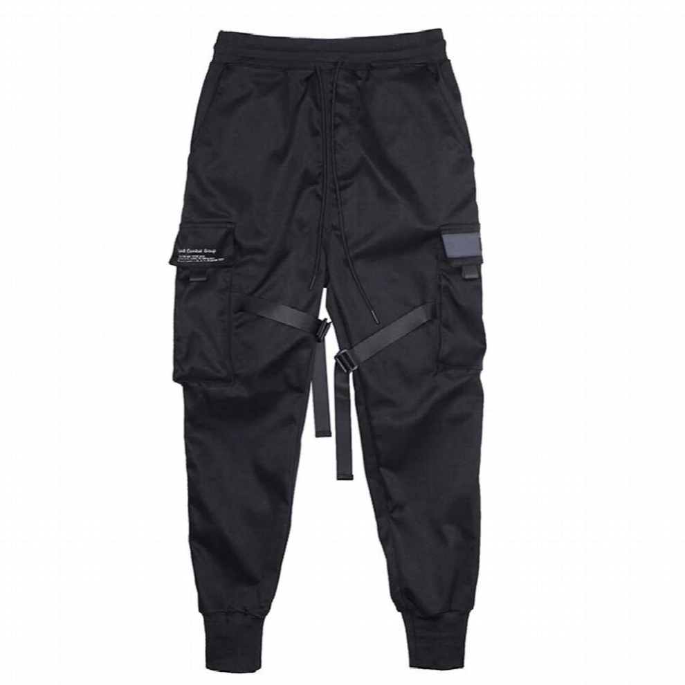 Men Tactical Jogger Pants Drawstring Elastic Waist Cotton Twill Mens Cargo Pants Buckle Strap Thigh Casual Pants-image-OPC-PCQR52P-NEW
