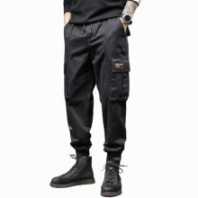 Men Pants Elastic Waist Vintage Pure Lace-up Overalls Men Overalls Men Trousers
