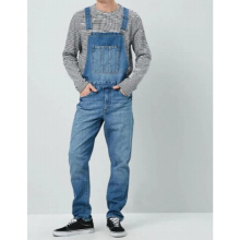 Wepbel Mens Denim Overalls Suspenders Jeans Washed Autumn Casual Straight Denim Pants Trousers Jeans Overalls