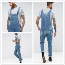 Mens Denim Suspender Pants Youth Slim Fit Slimming Suspenders