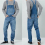 Mens Denim Suspender Pants Overall Jeans 2