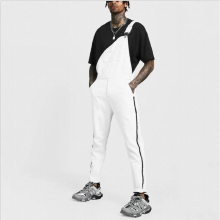 Wish EBay Retro Mens Denim with Hole Trousers One-Piece Working Bib Top Pants