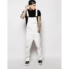 Mens Denim Suspender Pants Slim Fit Slimming Suspenders