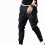 Bunched overalls with multi-pocket drawstring solid mens slacks with zipper 4