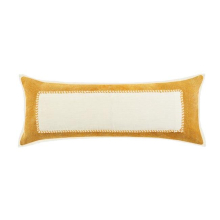 14 x 14 x 36 in. Yellow Zippered 100 Percent Cotton Throw Pillow - Set of 2