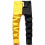 Mens Micro Elastic Jeans Teenagers Dual-Color Patchwork Jeans 1