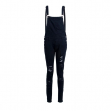 Mens Distressed Jumpsuits Biker Jean Pants Denim Regular Carpenter Overalls Pockets S-XXXL Size