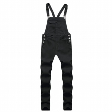 Fashionable Mens Suspenders Jeans Work Clothes 6 Colors Pockets Overall Denim Pants Classical Suspender Trousers