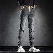 Mens Plus Velvet Thick Warm Jeans for Boys Autumn Winter Soft Cotton Jogger Pants Casual Straight Cowboys Trousers