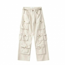Street Multi-pocket Overalls Mens Harajuku Style Loose Casual Trousers Straight Mopping Pants Autumn