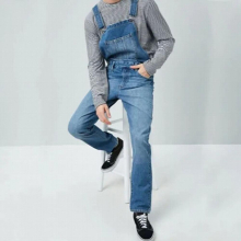 Mens denim overalls suspenders mens jeans pants one-piece pants