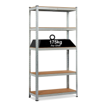 5 Tier Racking Shelf Heavy Duty Shelving Storage Unit 180x90x40cm