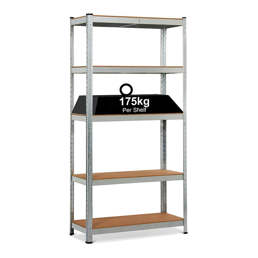 5 Tier Racking Shelf Heavy Duty Shelving Storage Unit 180x90x40cm
