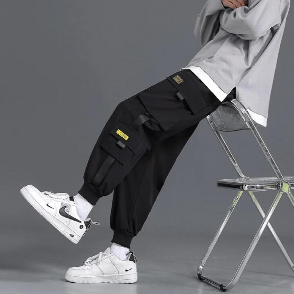 S-5XL Spring and Autumn Trousers Ankle-tied Functional Overalls Multi-pocket Casual Pants Skinny Pants-image-OPC-PCQQYQ7-NEW