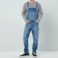 Mens Jeans Suspenders High Street Denim Jumpsuit Spring and Autumn Full Length Overalls Male Bibs Cargo Pants