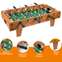27" Wooden Tabletop Football Game For Kids And Adults Large Table