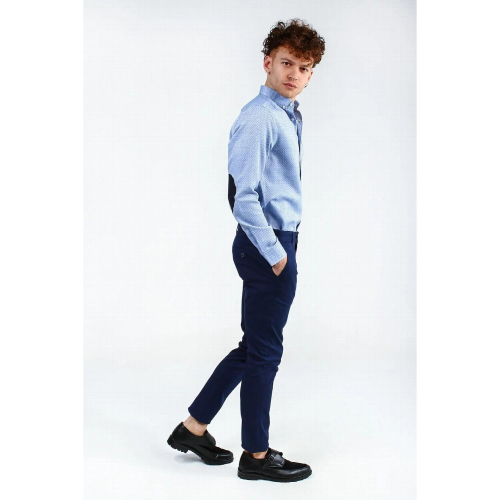 Male Navy Regular Pants all seasons always nice 2