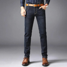 Mens Spring Classic Overalls Jeans Pants Male Autumn Business Straight Stretch Denim Long Trousers Plus Size 40