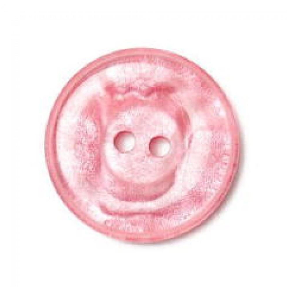 Crendon Round Pearlescent Buttons - Each Pink