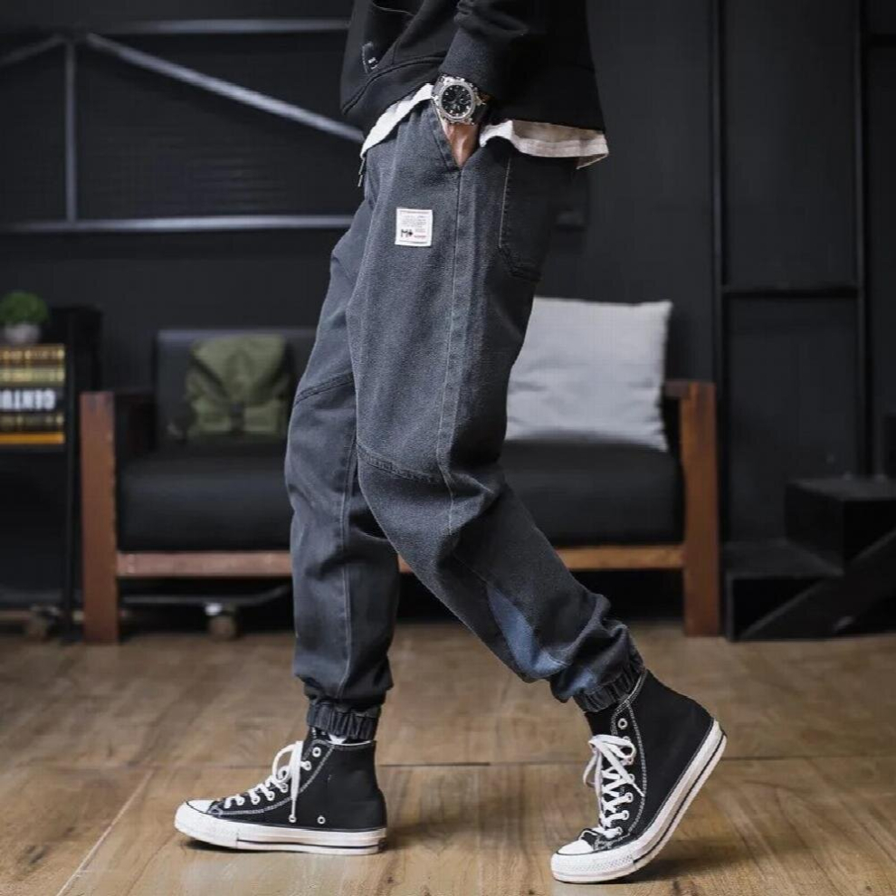 Fall Loose Jeans Men&#39;s Overalls Plus Fat Plus Size Harlan Casual Trousers Tooling Ankle Banded Kpop Clothes Cargo Pants-image-OPC-PCQRDT9-NEW