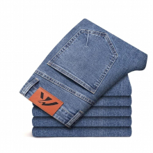 College Style Student Hole Ankle-Lenght Pants Autumn Vintage Fit Straight Denim Jeans College Style Boys