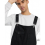 Mens Solid Overalls Denim Suspenders Jumpsuit 3