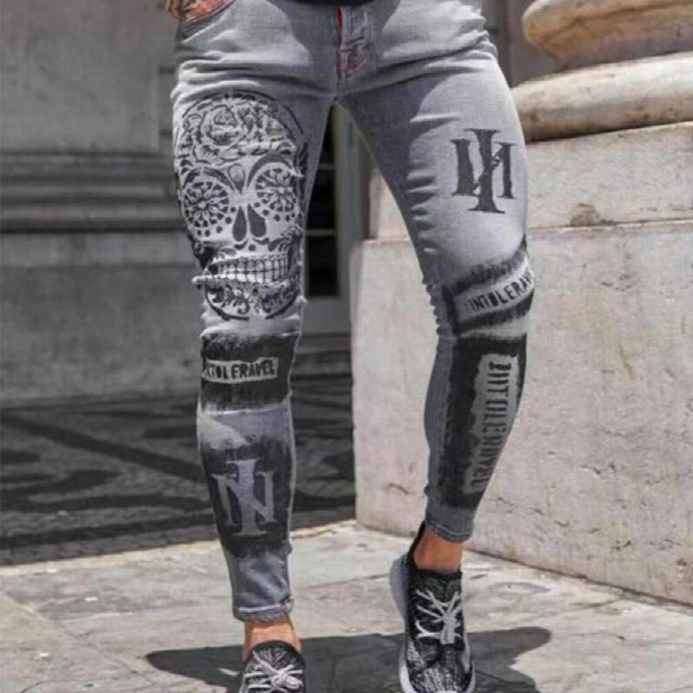 Mens Clothing Jeans Devil Pattern Skinny Stretch Trousers Fitness Casual High Pants Youth Pantalones Hombre Urbano-image-OPC-PCQRGTR-NEW