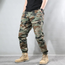 Camouflage Overalls Leg Track Pants for Men Cotton MensWear Resistant Overalls Casual Hiking Climb Cargo Cropped Pants