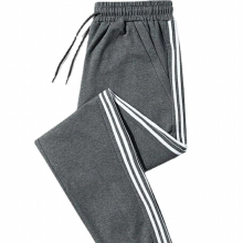 Open-Crotch Pants Spring and Autumn Sports Pants Mens Straight Loose Striped Casual Pants Invisible Zipper Men Pants Pants