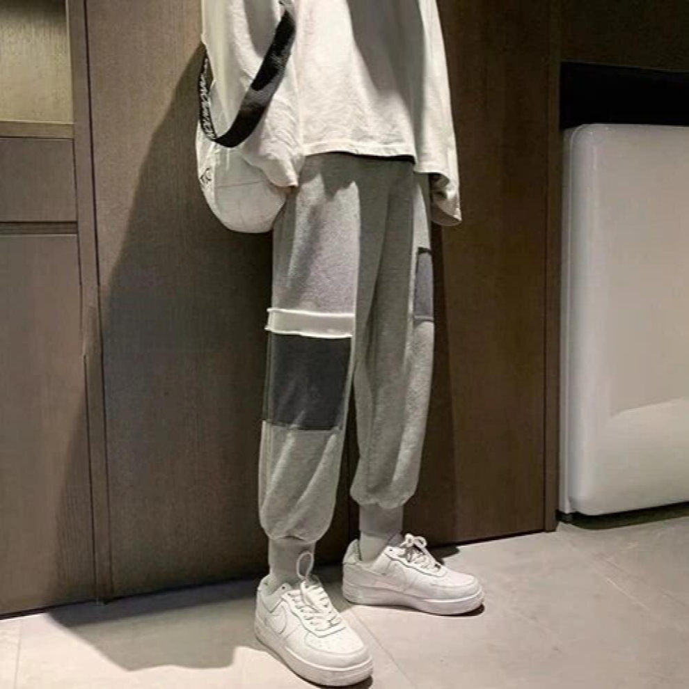Pants Men Autumn Harem Trouser Leisure Style Patchwork Sports High Street All-match ????? Teens Elastic Waist-image-OPC-PCQRHWF-NEW