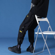 Mens High Street Cargo Harem Pants Ribbons Jogging Sweatpants Men Casual Trousers Woman Streetwear Pants Oversized 5XL