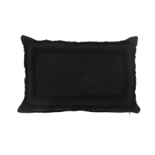 16 x 16 x 24 in. Black Geometric Zippered 100 Percent Cotton Throw Pillow - Set of 2