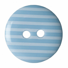 Hemline Round Stripe Buttons  Sky Blue - per pack of 6