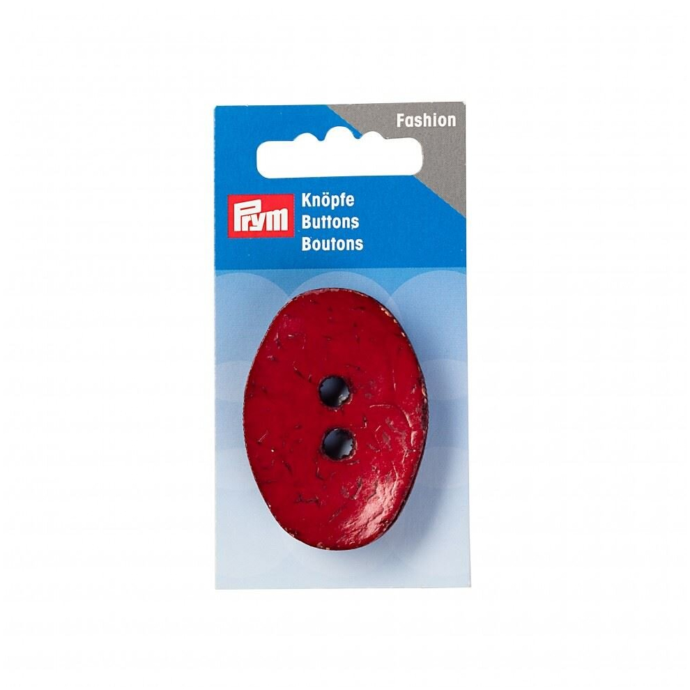 Prym Oval Coconut Buttons  Dark Red - each