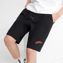Summer Boys straight casual loose shorts, sports pants, Capris, beach pants, rainbow printing