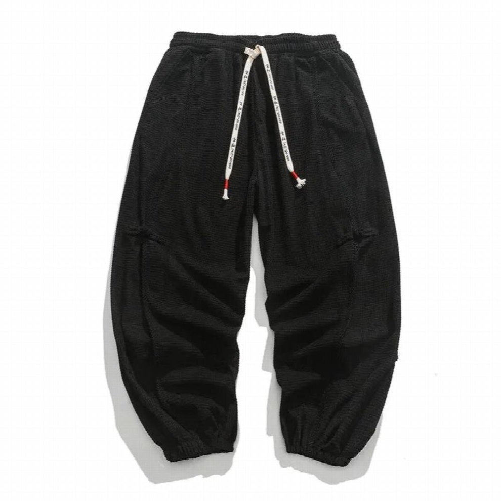 Autumn Winter Mens Cargo Pants Streetwear Vintage Jogging Harem Pants Male Loose Sweatpants Elastic Waist Casual Men Trousers-image-OPC-PCQRR9C-NEW