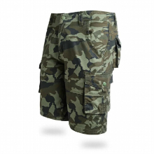Summer Mens Cargo Shorts Camouflage Cotton Multi-Pocket Camo Knee Length Streetwear Joggers Casual Military Short Pants