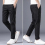 Stylish Men Pants Solid Pockets Temperament Style Mid Waist Trousers 2